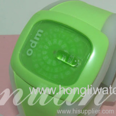 light green silicone watch