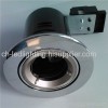 Polished Chrome main voltage double circle fire rated downlight