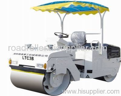 Double-drum vibratory road roller