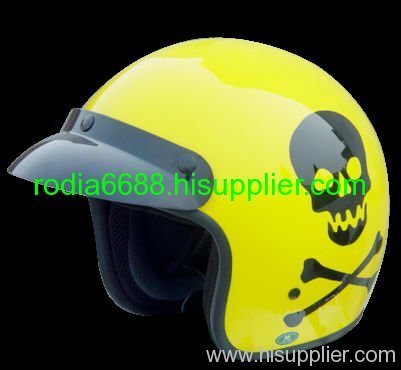 ECE Open Face Fiberglass Motorcycle Helmet