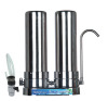 double counter top Stainless Steel Water Filter with ceramic and carbon filter