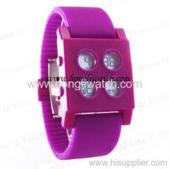 purple silicone jelly watch