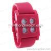 red silicone jelly watch