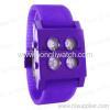 blue silicone jelly watch