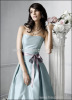 Classic Satin Sweetheart tea-length Bridemaids dress