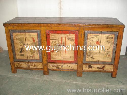 Chinese Antique Gansu Painted Cabinet