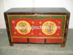 Antique Gansu Painted Cupboard