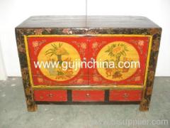 Antique Gansu Painted Sideboard Buffet