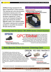 Waffletechnology Cleaning Card for Epson CaptureOn Check Scanner