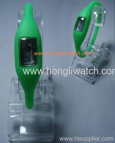 green ion silicone watch