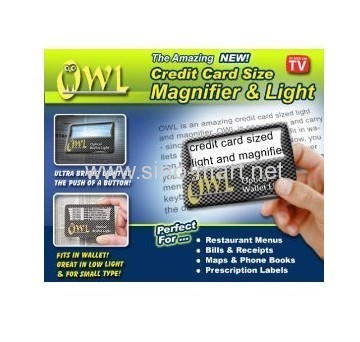 owl optical magnifer light card as seen on tv