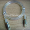 Optical fiber cable with metal shell connector
