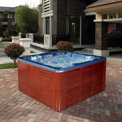 Ocean blue outdoor spa