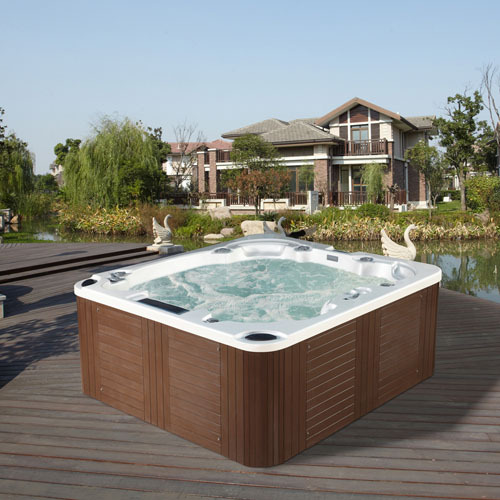 6 seat square outdoor spa