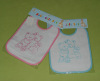 large embroidered baby bibs