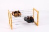 2 tier wooden shoe rack