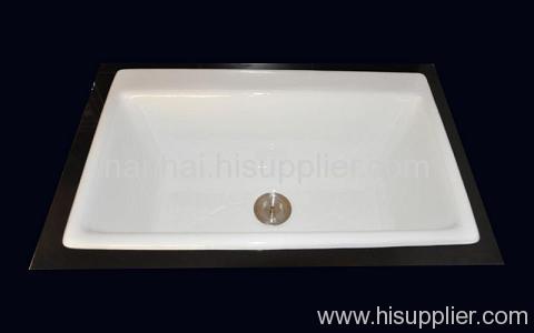 rectangular drop-in enamel sinks