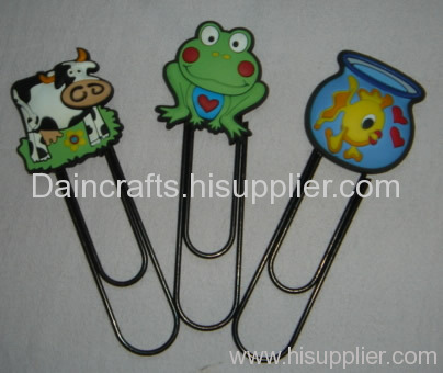 soft PVC frog bookmark/ funny book clip