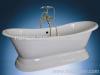 Cast iron slipper bath with pedestal