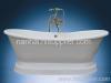 Cast iron slipper bathtub with pedestal