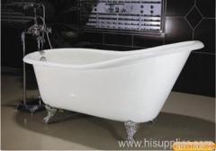 clawfoot cast iron bathtub