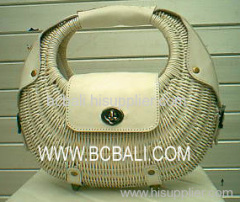 handmade straw handbag