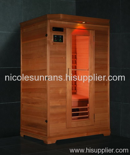 wooden sauna room