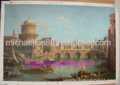 oil painting, scenery oil painting, Venice Building oil painting