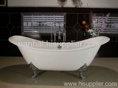 double slipper cast iron bathtub