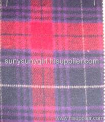 Wool Polyester Plaid Fabric