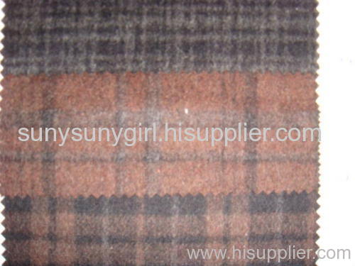 Wool Polyester Plaid Fabric