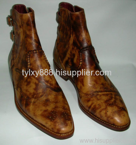 handmade goodyear welted leather boots