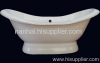 double slipper enamelled pedestal tub