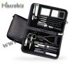 Portable manicure set with PU leather pouch