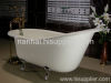 Roll top in one side cast iron bathtub