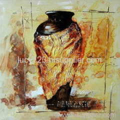 textured utensil oil painting