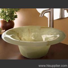 Green onyx natural stone bathroom basin