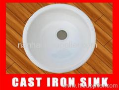 Cast iron enameled sink