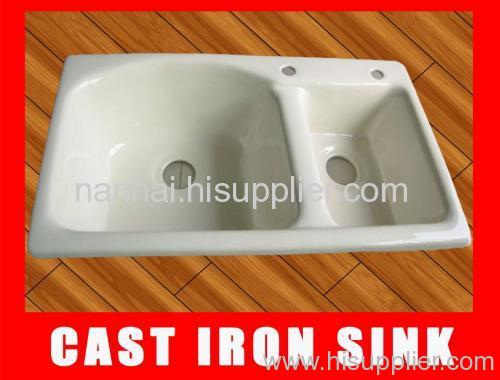 double bowl cast iron sinks
