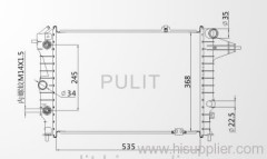 Auto radiator for Opel Vectra