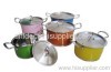 10 pieces colorful stainless steel cooking pot