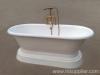 pedestal enamel cast iron bathtub