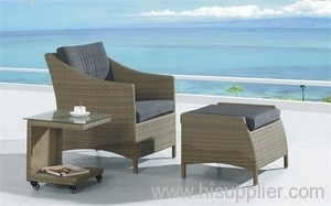 Outdoor PE rattan furniture single sofa set