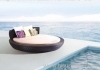 Outdoor wicker furniture round sofa bed