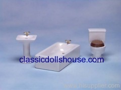 1:12 Dolls House miniature porcelain bathroom furnitures