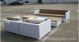 Outdoor wicker furniture sofa group