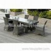 6 seaters PE round rattan dining groups