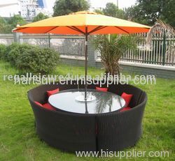 8 seater synthetic rattan dining sets