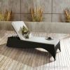 PE rattan patio chaise chair