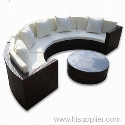 Outdoor wicker sofa set